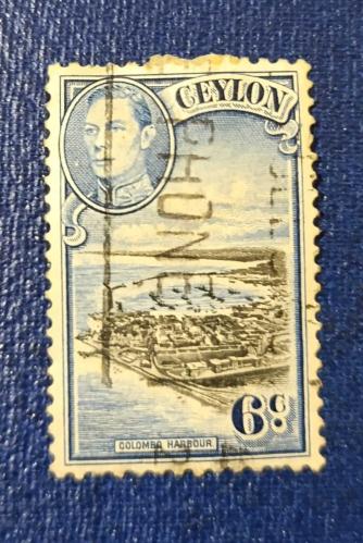 İngiliz Sömürgesi Seylan-1938_ damgalı