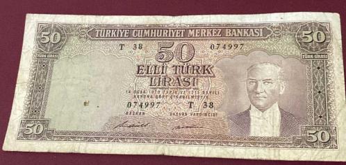 TÜRKİYE CUMHURİYETİ 5. EMİSYON 50 TÜRK LİRASI