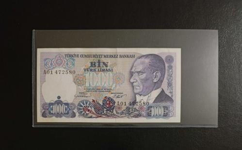 7.EMİSYON NADİR A01 SERİSİ 1000 LİRA ÇİL ALTI KONDİSYONDA