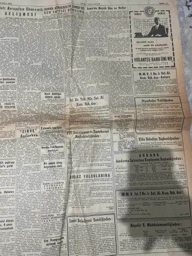 YENİ İSTANBUL GAZETESİ - DOĞUM GÜNÜ HEDİYESİ (TURKISH NEWSPAPPER) - 29 OCAK 1953 - SADECE DÖRT SAYFADIR -Mountbatten-Theodor Körner-Habib Edib-Robertson-Neyzen Tevfik-Faik Baysal-Fikret Arıt-Ayşe Nur-Hüseyin Avni Şanda-YENİ İSTANBUL-Atina görüşmeleri dün nihayet buldu-General Robertson dün İzmir’e geldi-İslâm âleminde kadın-Mısır ve Sudan Mukaddes Cihad ilan etmeye hazır-Neyzen Tevfik’i dün kaybettik-Empress of Canada transatlantiği böyle yanıyor-Büyük kardeşim Atatürk-ŞEHİR HABERLERİ-Eski hamam eski tas-Ustaoğlu’nun açtığı her iki davaya da dün bakıldı-Necip Fazıl nihayet dün Malatya’ya gönderildi-Ticaret Filomuzda denizde can ve mal emniyeti-Küçük insanlar-SPOR-Fenerbahçenin Adaletle beraberlik sebebi nedir-Edebiyatımız ve Realite Davası-İstanbulda kaç çeşit vasıta var-Türk filmciliğinin davaları nelerdir-Japon takımı hakkında malumat-Basketbolda İstanbul Kız Lisesi şampiyon-Suni böbrekli çocuk dün öldü-Bir boksör öldü-Selanik Bankasının-İstanbulda 12 nci Hukuk Yargıçlığından-Denizli