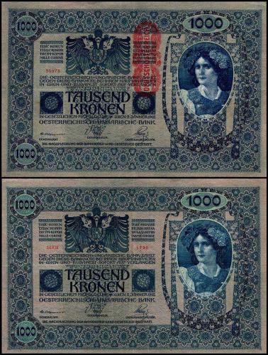 Avusturya - Macaristan 1902 Yılı 1000 Kronen Kağıt Para Çil ( Unc ) Koleksiyon Para Dev Boy