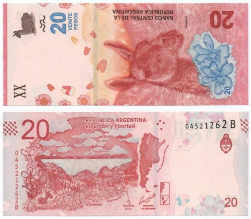Arjantin 2020 Yılı 20 Peso ÇİL