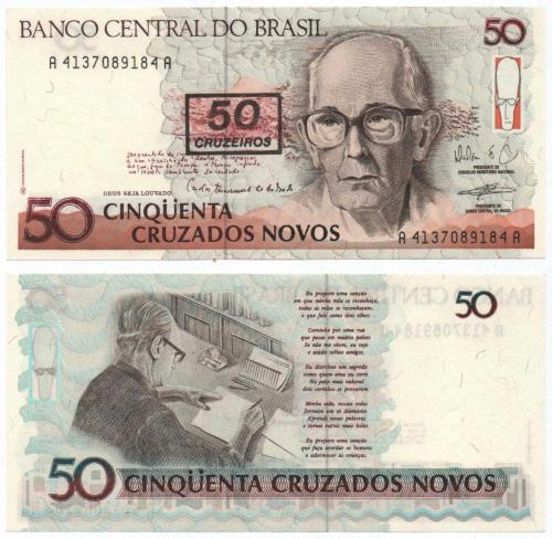 Brezilya 1990 Yılı 50 Yeni Cruzeiro Çil
