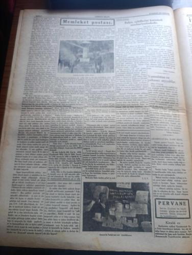 Hakimiyeti Milliye Gazetesi - Turkish Newspaper - 20 Haziran 1934 - İran Şahinşahı hazretlerinin Ankara'da geçirdikleri dördüncü gün - İran şahı Dün halkevinde tertip edilen öz soy piyesini Gazi Mustafa Kemal Atatürk hazretleri ile beraber seyrettiler Fotoğrafı - İsmetpaşa kız enstitüsü'nde  muallimler Şahinşah hazretlerine takdim edildi fotoğraf - Öz soy piyesinden bir sahne fotoğraf - Amerika'nın alacakları - Hitler Mussolini'yi berline davet etti - Japonya ve Sovyetler hakkında - muhafız bisikletçileri Urfa'ya vardılar - memleket postası - Roman insanlığın hali yazan Andre Malro Yazı Dizisi - iktisadi bakımından İran - Şahinşah hazretlerinin saraylarının kapısı Fotoğrafı - Tahran'da Milli meclis binası Fotoğrafı - Bizim Akdeniz yazan Falih Rıfkı Atay - gece yarısı kulübü Clive Brook tarafından - ben fahişe miyim filmi yeni sinemada - 20000 senelik kürek mahkumları filmi kulüp sinemasında - teyyare piyangosu büyük ikramiye 50000 liradır -  On Yıl şapka