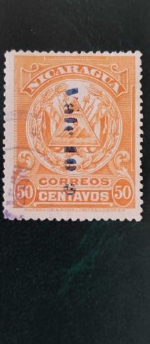 LOT.19 » 1907 YILI NİKARAGUA SÜRSAJLI 125 YILLIK TARİH DAMGALI    ŞARNİYERSİZ