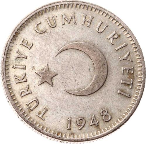 1948 Yılı 1 Lira Gümüş - ÇÇT TCM3310 #149