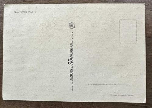 Atatürk eski çizim baskı kartpostal