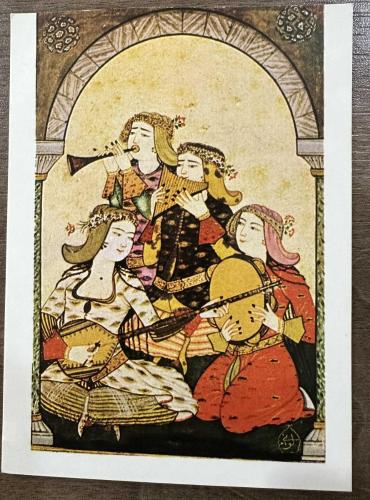 LOT.20 » Osmanlı Minyatür Çalgıcılar eski kartpostal