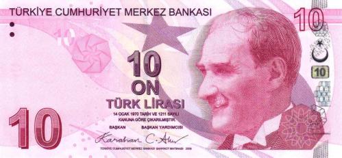 Türkiye 9.Emisyon 10 Lira G001 Değerli İlk Prefix Yerli Kağıt Para Çil ( UNC ) Koleksiyon Para