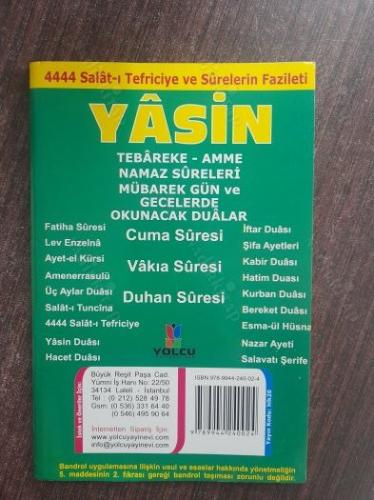 Yasin, Tebareke, Amme ve Namaz Sureleri