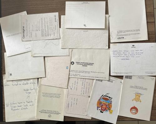 TC Basımı 35 Adet Karışık eski tebrik ve kartpostallar