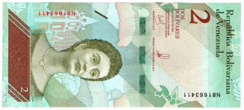 Venezuela 2018 Yılı 2 Bolivar Çil