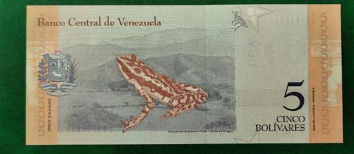 2018 YILI VENEZUELLA 5 BOLİVAR   HİÇ KULLANILMAMIŞTIR.