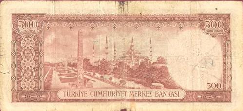 5.Emisyon 3. Tertip 500 Lira Kremit