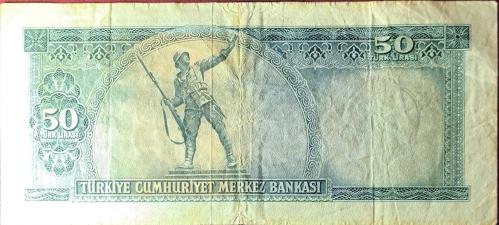 5.Emisyon 4. Tertip 50 Lira Kurşuni ( İngiltere Baskı)