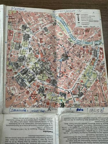 Avusturya Viyana eski tanıtım broşür ve harita