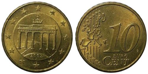 Almanya 2002 Yılı 10 Cent (Euro Cent) ÇİL