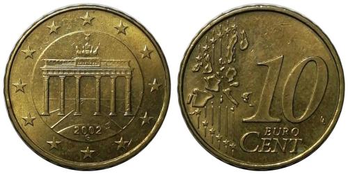 Almanya 2002 Yılı 10 Cent (Euro Cent) ÇİL