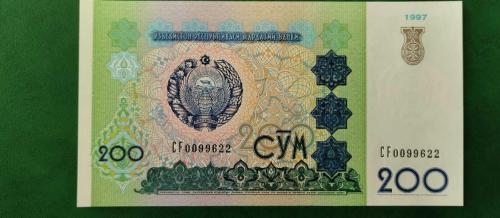 1997 YILI ÖZBEKİSTAN 200 SOM HİÇ KULLANILMAMIŞTIR.