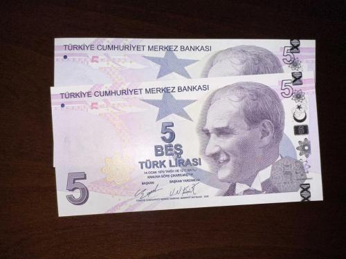 9. EMİSYON 5 TÜRK LİRASI G 001 913707- 913708 ÇİL( SERİ TAKİPLİ )  TCB 4247