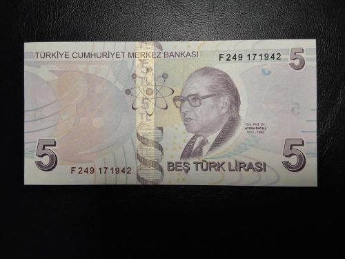 9. EMİSYON 5 TÜRK LİRASI  F 249 1719942  ÇİL ( TAM RADAR )  TCB 4344