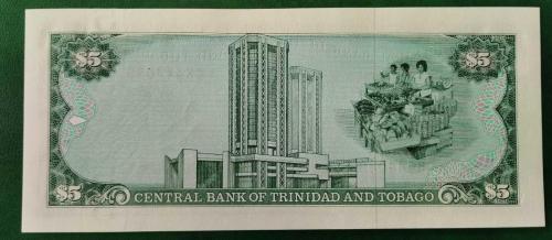1985 YILI TRİNİDAD AND TOBAGO 5 DOLER  HİÇ KULLANILMAMIŞTIR.