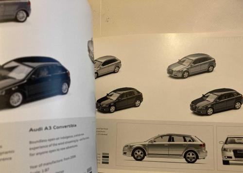 Model araba katalog kitap broşür Nisan 2009 Audi 96 sayfa hologramlı orijinal Almanya Basımı
