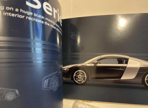 Model araba katalog kitap broşür Nisan 2009 Audi 96 sayfa hologramlı orijinal Almanya Basımı