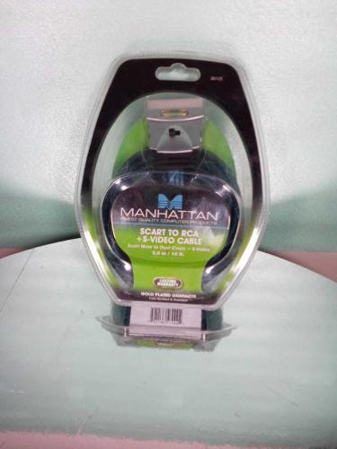 Manhattan SCART to RCA + S-Video Cable