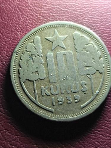 1939 Nikel 10 kuruş Madeni Para