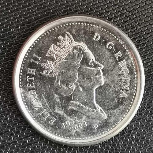 KANADA   2002 P    10  CENT  HATIRA Kraliçe II. Elizabeth'in Saltanatının 50. Yıldönümü