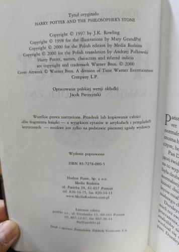 HARRY POTTER VE FELSEFE TAŞI ( LEHÇE - POLONYACA )