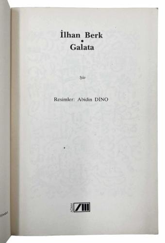 Galata. Şiir [İLK BASKI]. Resimler: Abidin Dino (1913-1993)