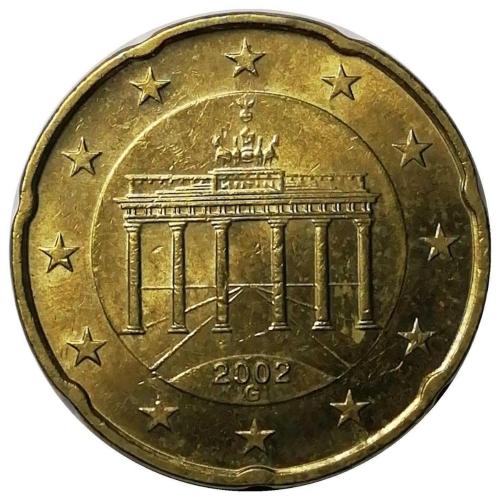 Almanya 2002 Yılı 20 Cent (Euro Cent) ÇİL