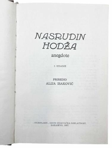 Nasrudin Hodza. Anegdote [BOŞNAKÇA NASREDDİN HOCA / CİLTLİ]