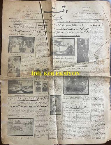 Osmanlıca Vakit Gazetesi, Orijinal Dönem Basım, (Ottoman Newspaper) - 20 Şubat 1926 - Sayı: 2926 - Hicri: 7 Şaban 1344 - Mösyö (Henry) de Jouvenel Dün Suriye'ye Avdet Etti. Muallak Mesailin Hepsi Halledilmişitir. İtilafnamenin Musaddak Suretleri Tarafeyn Hükümetlerince Tasvip Edildikten Sonra Beyrut'ta Teati Edilecektir - (Fotoğraf) Reis-i Cumhur (Gazi Mustafa Kemal Paşa) Hazretleri Suriye Komiserinin Ziyaretini Kabul Ettikten Sonra Köşklerinden Müfarakat Buyuruyorlar - (Fotoğraf) Henry de Jouvenel'in Ankara'da Alınan Son Resmi - Millet Meclisi'nde Maarif Kanunu Müzakere Edilirken - Kız Sanayi Mekteplerini Kapatmak Doğru mu? Türkiye'de Ancak Dört Tane Olan Bu Mektepler Mühim Bir İhtiyacımıza Cevap Veren Kıymetli Müesseselerdir - Mübadilleri Verilen Emlak Satılacak mı, Satılmayacak mı? Ankara Muhabirimiz Bu Mesele Hakkında Maliye, Dahiliye Vekaletlerinden, İskan Müdüriyet-i Umumiyesinden Aldığı İzahatı Bildirerek Son Vaziyeti Tespit Ediyor