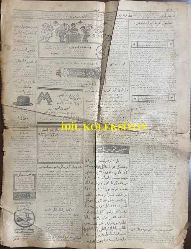 Osmanlıca Vakit Gazetesi, Orijinal Dönem Basım, (Ottoman Newspaper) - 20 Şubat 1926 - Sayı: 2926 - Hicri: 7 Şaban 1344 - Mösyö (Henry) de Jouvenel Dün Suriye'ye Avdet Etti. Muallak Mesailin Hepsi Halledilmişitir. İtilafnamenin Musaddak Suretleri Tarafeyn Hükümetlerince Tasvip Edildikten Sonra Beyrut'ta Teati Edilecektir - (Fotoğraf) Reis-i Cumhur (Gazi Mustafa Kemal Paşa) Hazretleri Suriye Komiserinin Ziyaretini Kabul Ettikten Sonra Köşklerinden Müfarakat Buyuruyorlar - (Fotoğraf) Henry de Jouvenel'in Ankara'da Alınan Son Resmi - Millet Meclisi'nde Maarif Kanunu Müzakere Edilirken - Kız Sanayi Mekteplerini Kapatmak Doğru mu? Türkiye'de Ancak Dört Tane Olan Bu Mektepler Mühim Bir İhtiyacımıza Cevap Veren Kıymetli Müesseselerdir - Mübadilleri Verilen Emlak Satılacak mı, Satılmayacak mı? Ankara Muhabirimiz Bu Mesele Hakkında Maliye, Dahiliye Vekaletlerinden, İskan Müdüriyet-i Umumiyesinden Aldığı İzahatı Bildirerek Son Vaziyeti Tespit Ediyor