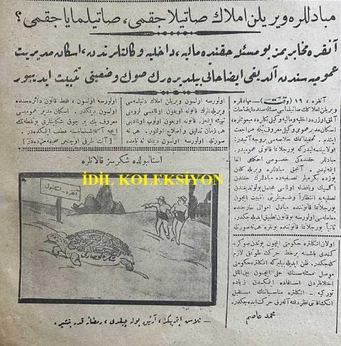 Osmanlıca Vakit Gazetesi, Orijinal Dönem Basım, (Ottoman Newspaper) - 20 Şubat 1926 - Sayı: 2926 - Hicri: 7 Şaban 1344 - Mösyö (Henry) de Jouvenel Dün Suriye'ye Avdet Etti. Muallak Mesailin Hepsi Halledilmişitir. İtilafnamenin Musaddak Suretleri Tarafeyn Hükümetlerince Tasvip Edildikten Sonra Beyrut'ta Teati Edilecektir - (Fotoğraf) Reis-i Cumhur (Gazi Mustafa Kemal Paşa) Hazretleri Suriye Komiserinin Ziyaretini Kabul Ettikten Sonra Köşklerinden Müfarakat Buyuruyorlar - (Fotoğraf) Henry de Jouvenel'in Ankara'da Alınan Son Resmi - Millet Meclisi'nde Maarif Kanunu Müzakere Edilirken - Kız Sanayi Mekteplerini Kapatmak Doğru mu? Türkiye'de Ancak Dört Tane Olan Bu Mektepler Mühim Bir İhtiyacımıza Cevap Veren Kıymetli Müesseselerdir - Mübadilleri Verilen Emlak Satılacak mı, Satılmayacak mı? Ankara Muhabirimiz Bu Mesele Hakkında Maliye, Dahiliye Vekaletlerinden, İskan Müdüriyet-i Umumiyesinden Aldığı İzahatı Bildirerek Son Vaziyeti Tespit Ediyor