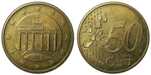 Almanya 2002 Yılı 50 Cent (Euro Cent) ÇİL