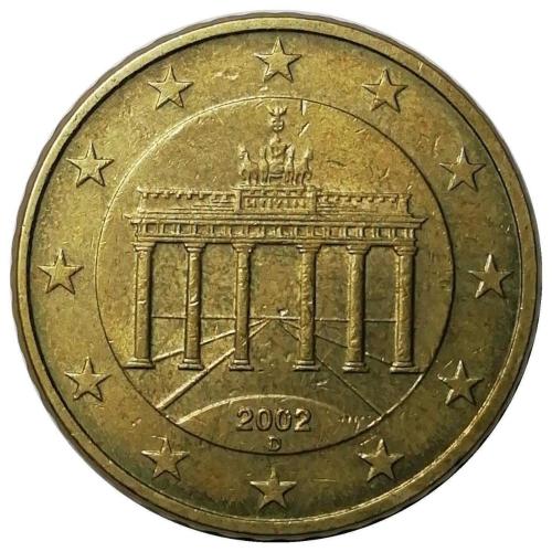 Almanya 2002 Yılı 50 Cent (Euro Cent) ÇİL