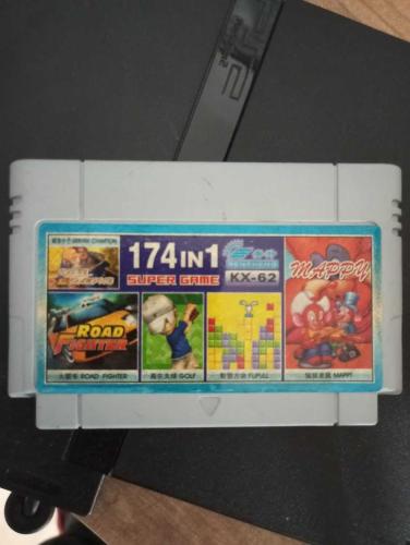 Atari Kaseti '' Golf , Road Fighter , Mappt , Flippul Vs 174 in 1 .''