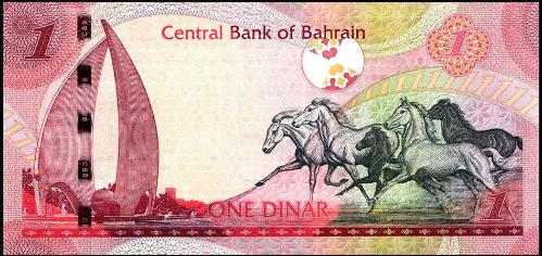 BAHREYN 1 DİNAR, 2006 (2023), P#31b, ÇİL, ESKİ YABANCI KAĞIT PARA