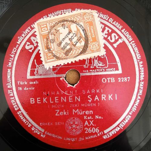 78 Devir Taş Plak	-	Zeki Müren	-	Beklenen Şarkı	/	Telgrafın Telleri (Nadir Kırmızı Etiketli)