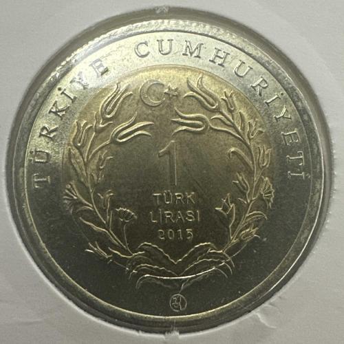 Ankara Kedisi, 1 Lira 2015. Çil. Karton Kapamasında.