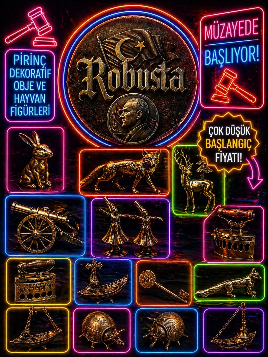 Pirinç Hayvan Figürleri ve Dekoratif Objeler