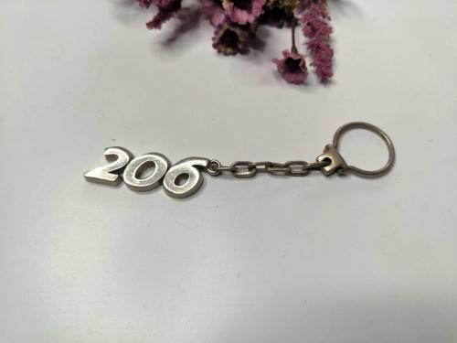 Peugeot 206 Metal Anahtarlık - Eski Logo Peugeot Anahtarlık