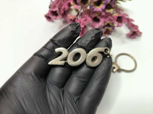 Peugeot 206 Metal Anahtarlık - Eski Logo Peugeot Anahtarlık