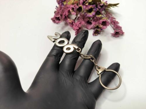 Peugeot 206 Metal Anahtarlık - Eski Logo Peugeot Anahtarlık