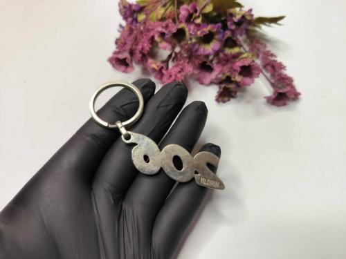 Peugeot 206 Metal Anahtarlık - Eski Logo Peugeot Anahtarlık - Gümüş Renkli