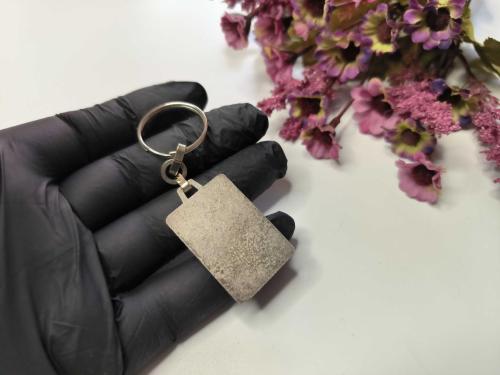 Peugeot Metal Anahtarlık - Eski Aslan Logo Peugeot Anahtarlık - Gümüş Renkli